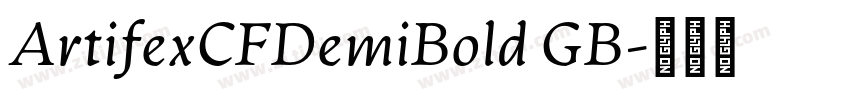 ArtifexCFDemiBold GB字体转换